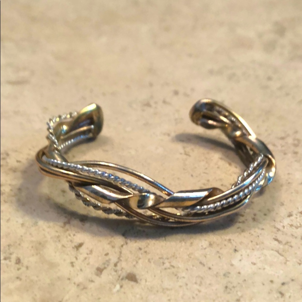 Silver and Gold Cuff Bracelet